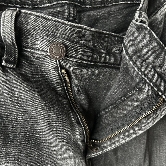 ABERCROMBIE & FITCH 90s Straight Ultra High Rise Sz 27/4R Black Jeans CrissCross - Picture 6 of 12